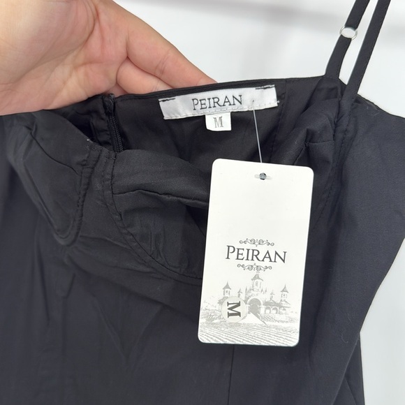 Peiran Black Corset Bustier Midi Dress – Size M – Elegant Classic NWT - Picture 2 of 8